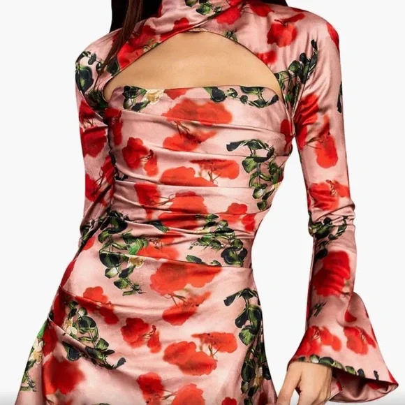 House of CB - Toira Satin Corset Mini Dress - Picture 2 of 6